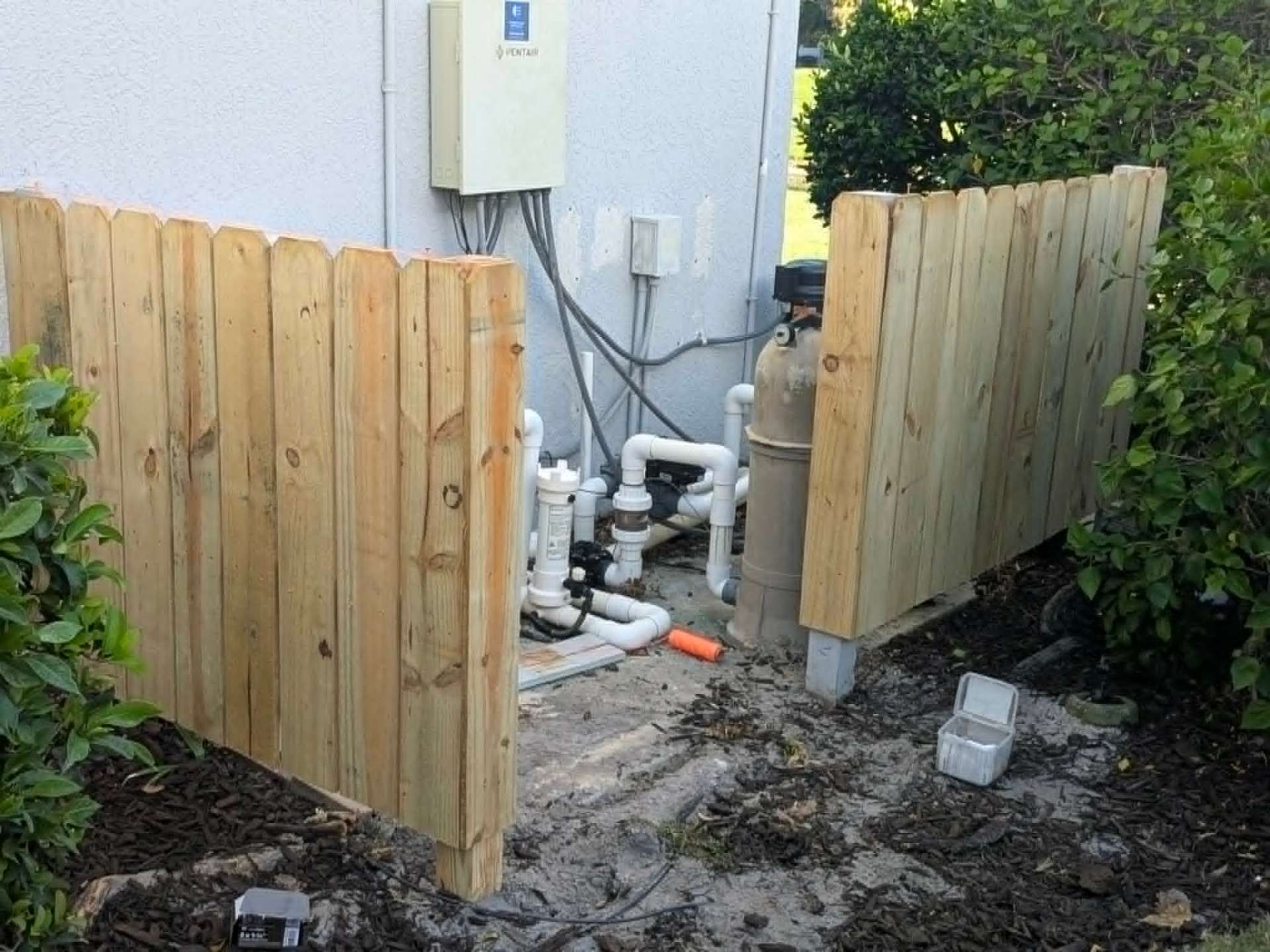 Fence repair — after by Fix it Once Handyman Services — Rebuilt with new pressure-treated boards and posts