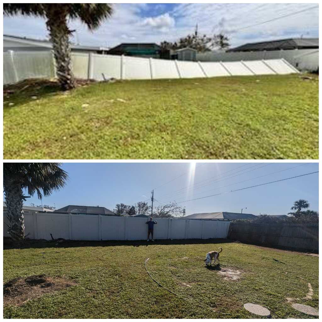 Sod & yard restoration by Fix It Once Handyman Services — Bare backyard reseeded and brought back to green