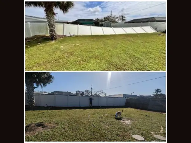 Sod & yard restoration by Fix it Once Handyman Services — Bare backyard reseeded and brought back to green