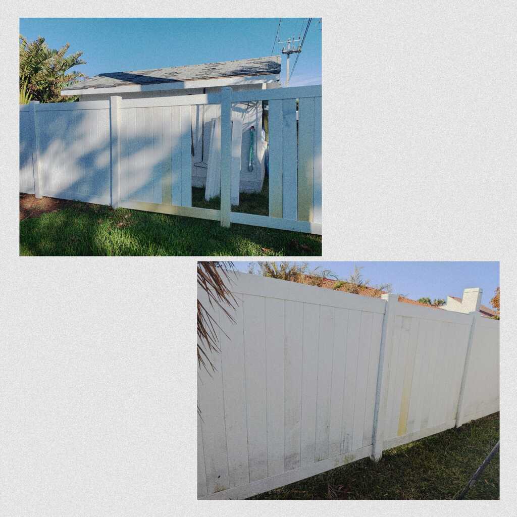 Fence repair & cleaning by Fix It Once Handyman Services — Damaged panels swapped, pressure-washed clean
