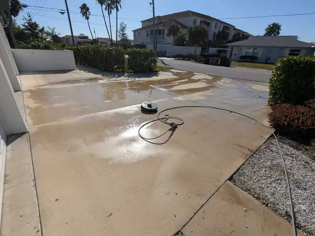 Driveway pressure wash by Fix it Once Handyman Services — Years of grime lifted in one afternoon